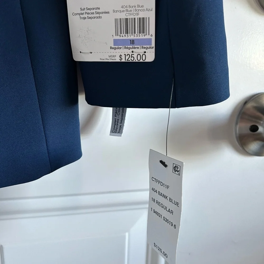 Calvin Klein Blue Blazer NWT Sz 18 Youth